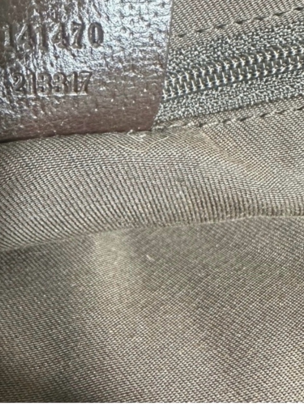 Gucci Beige GG Canvas Tote with Dark Brown Leather Trim - Picture 8 of 10